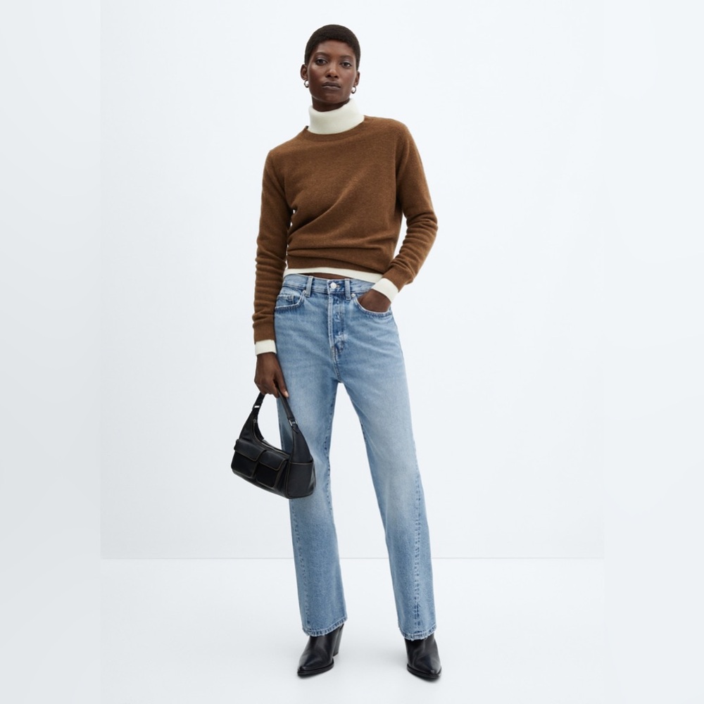 Mango Straight jeans with forward seams NWT